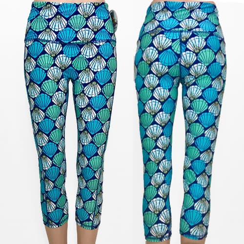 SALE! Sunrsise Shell Azure Rebecca Hi-Rise Capri XS