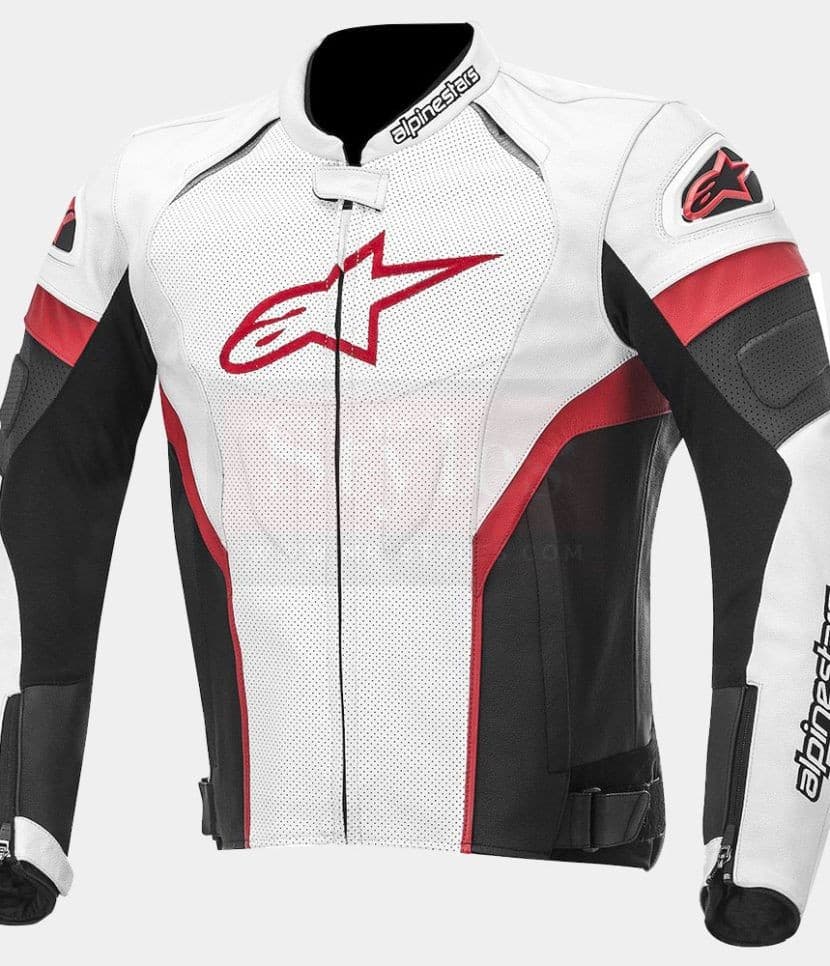 GP Plus R Perforated Motorcycle Leather Jacket-Alpinestars