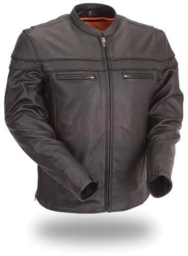 Sporty Scooter Mens Motorcycle Leather Jackets
