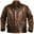 Mens Brown Leather Bomber Jacket