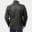 Men’s Leather Fashion Coat in Black thumbnail 2