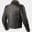 Black Shearling Leather Motorbike Jacket thumbnail 2
