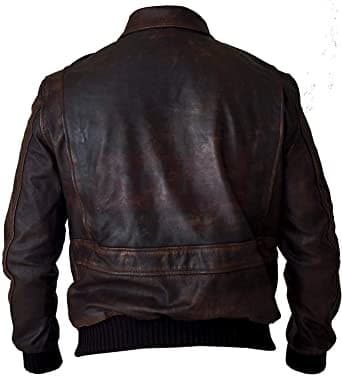 Biker Vintage Distressed Flight A2 Leather Jacket thumbnail 2