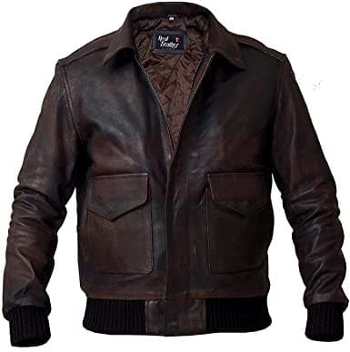 Biker Vintage Distressed Flight A2 Leather Jacket