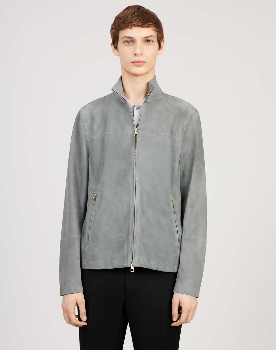 Men’s Soft Grey lightweight Windbreaker western jacket