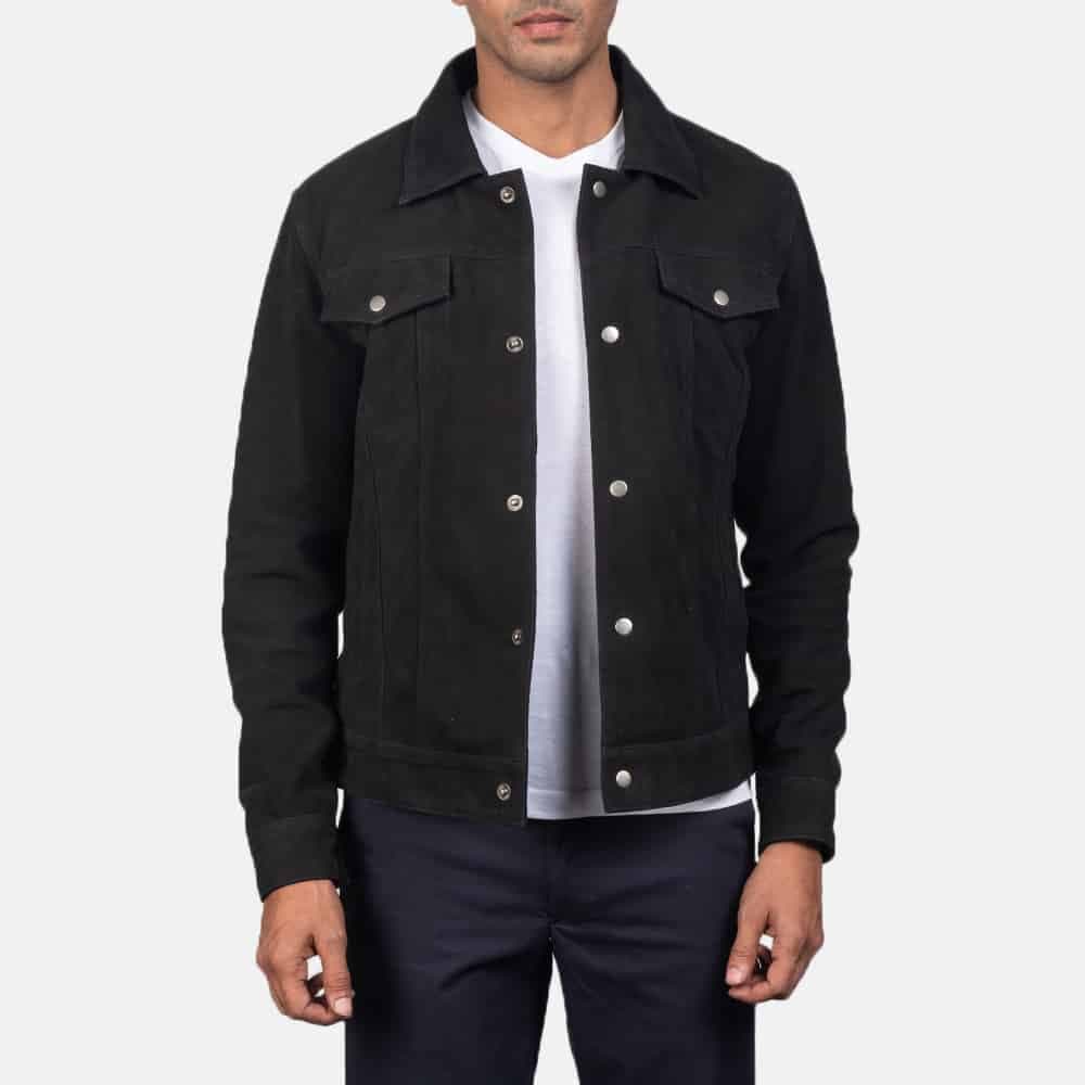 Lamb Stallion Black Western Suede Jacket