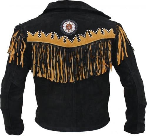 Men’s Western Wear Cowboy Coat Fringe Bead & Bones thumbnail 2
