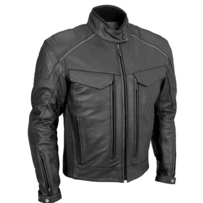 MEN’S BLACK MOTORBIKE LEATHER JACKETS