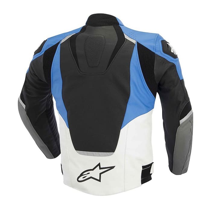 Motorcycle Leather Jacket Alpinestars JAWS LEATHER JACKET White thumbnail 3