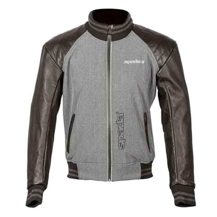 Gray Men’s Motorcycle Leather Jacket