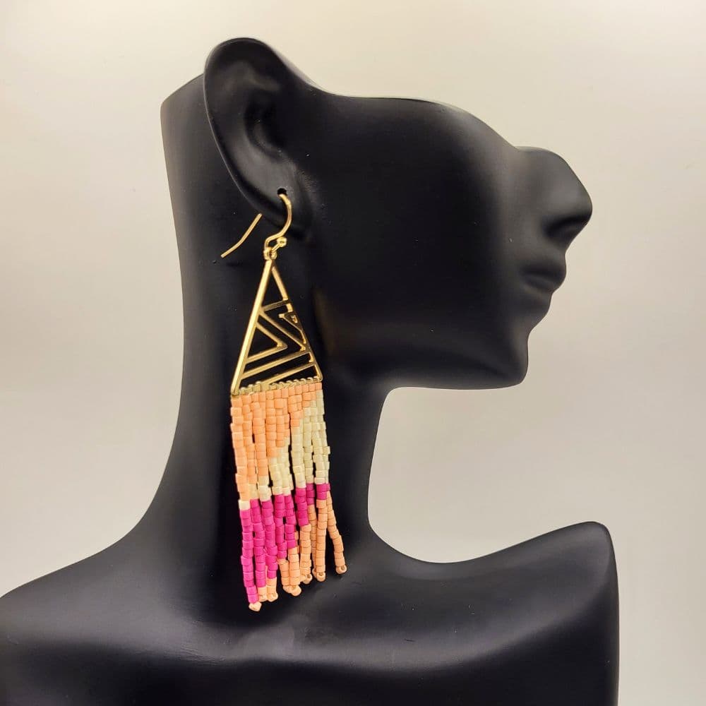 Melissa Fringe Beaded Earrings