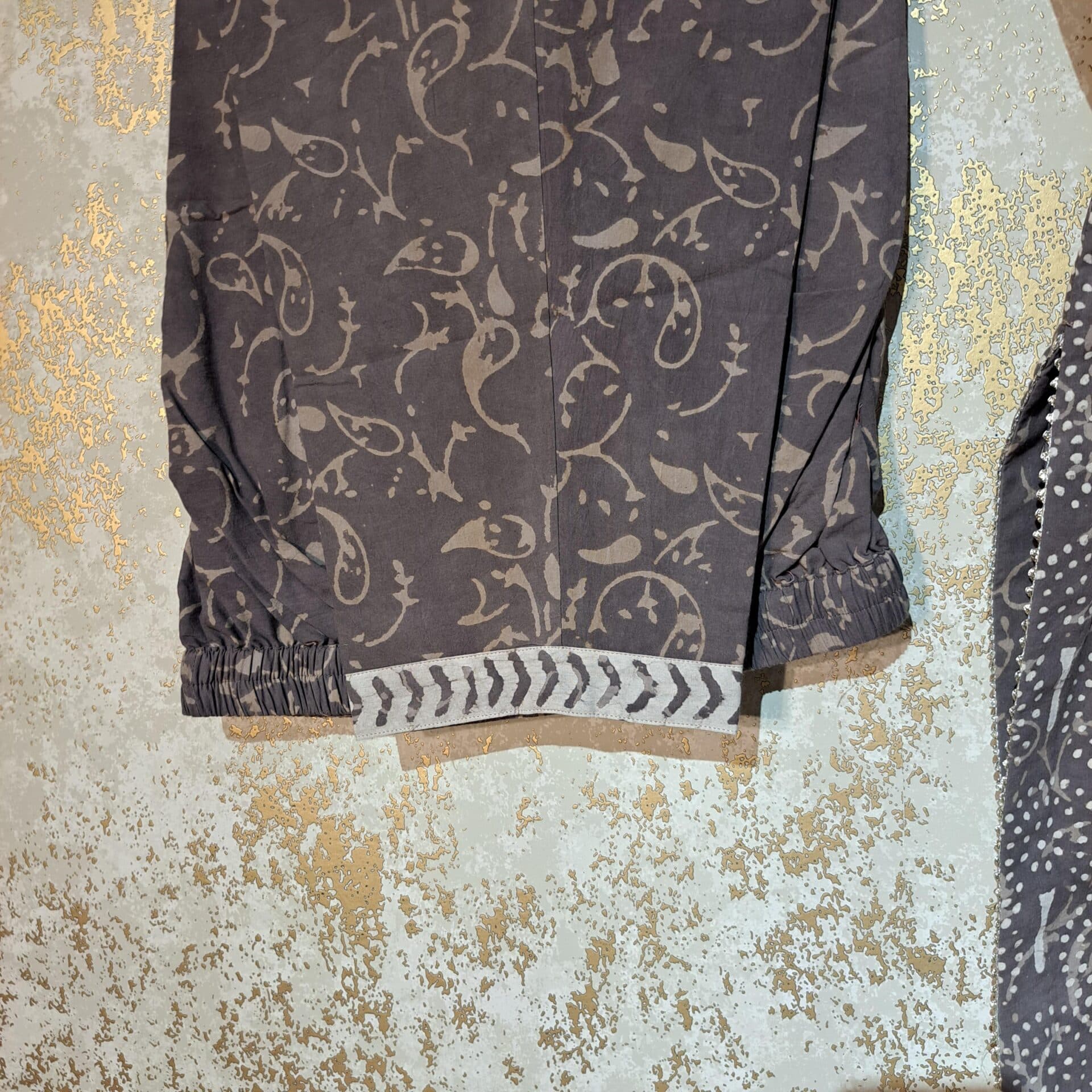Designer Grey Block Printed Pure Cotton Casual Trouser Punjabi Suit with Dupatta Dresses thumbnail 4