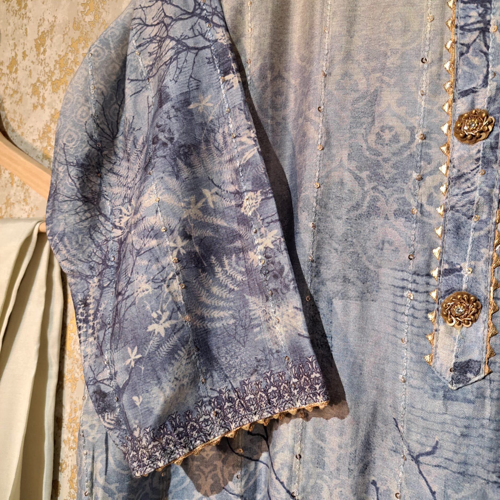 Grey Printed Pure Cotton Casual Trouser Punjabi Suit with Dupatta Dresses thumbnail 4