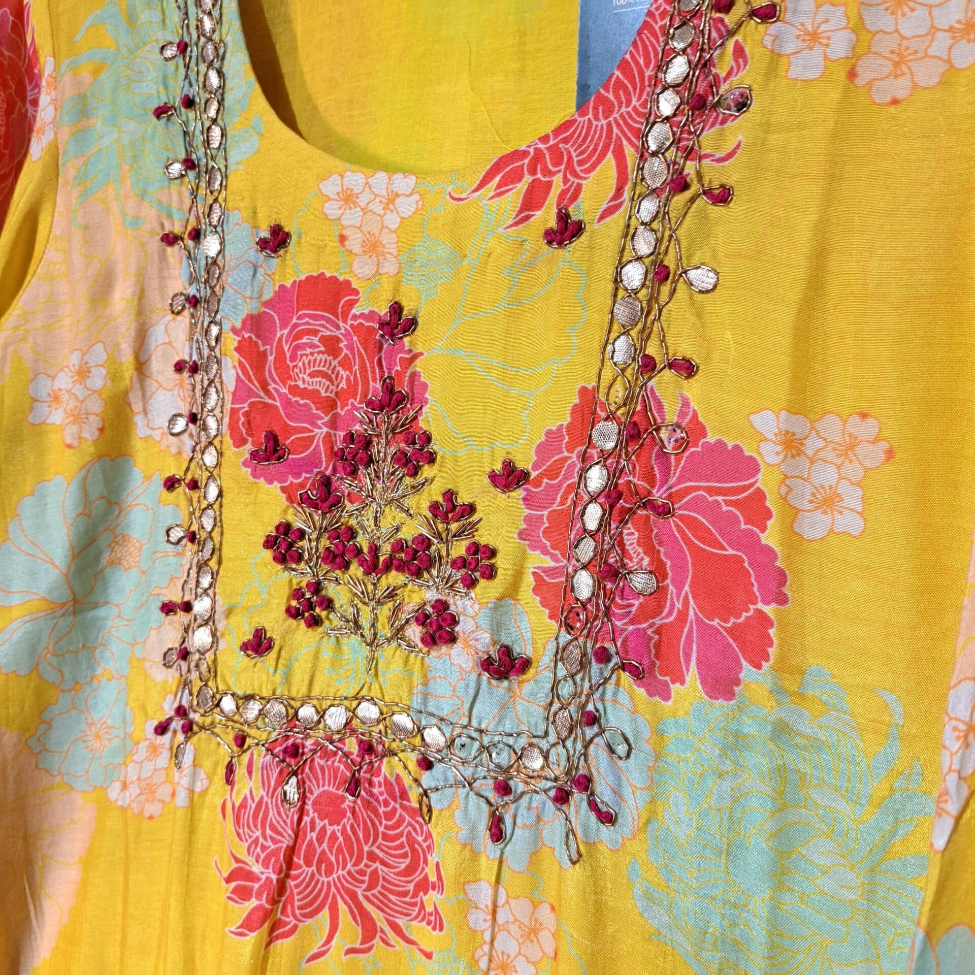 Yellow Printed Pure Cotton Casual Trouser Suit with Dupatta Dresses thumbnail 3