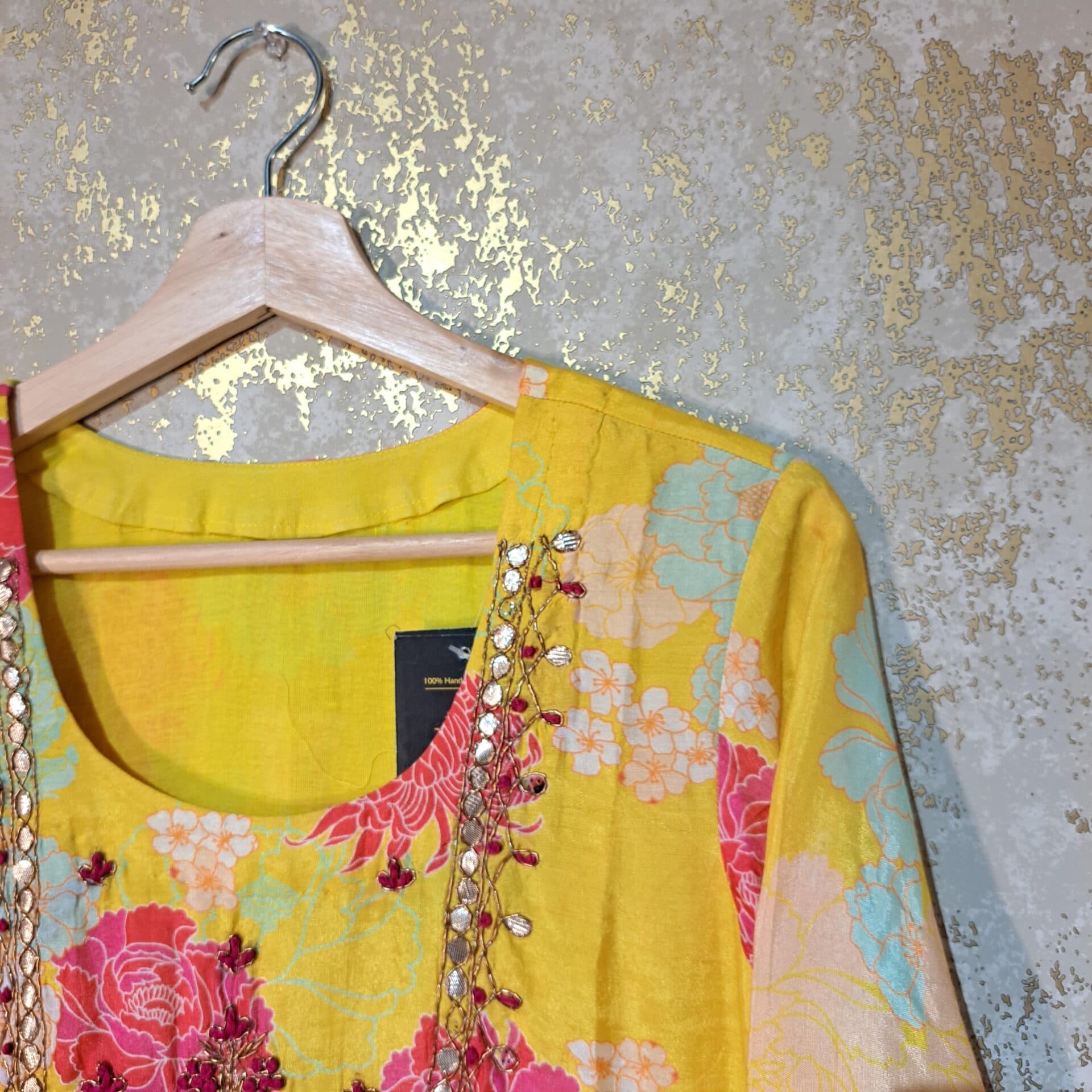 Yellow Printed Pure Cotton Casual Trouser Suit with Dupatta Dresses thumbnail 4