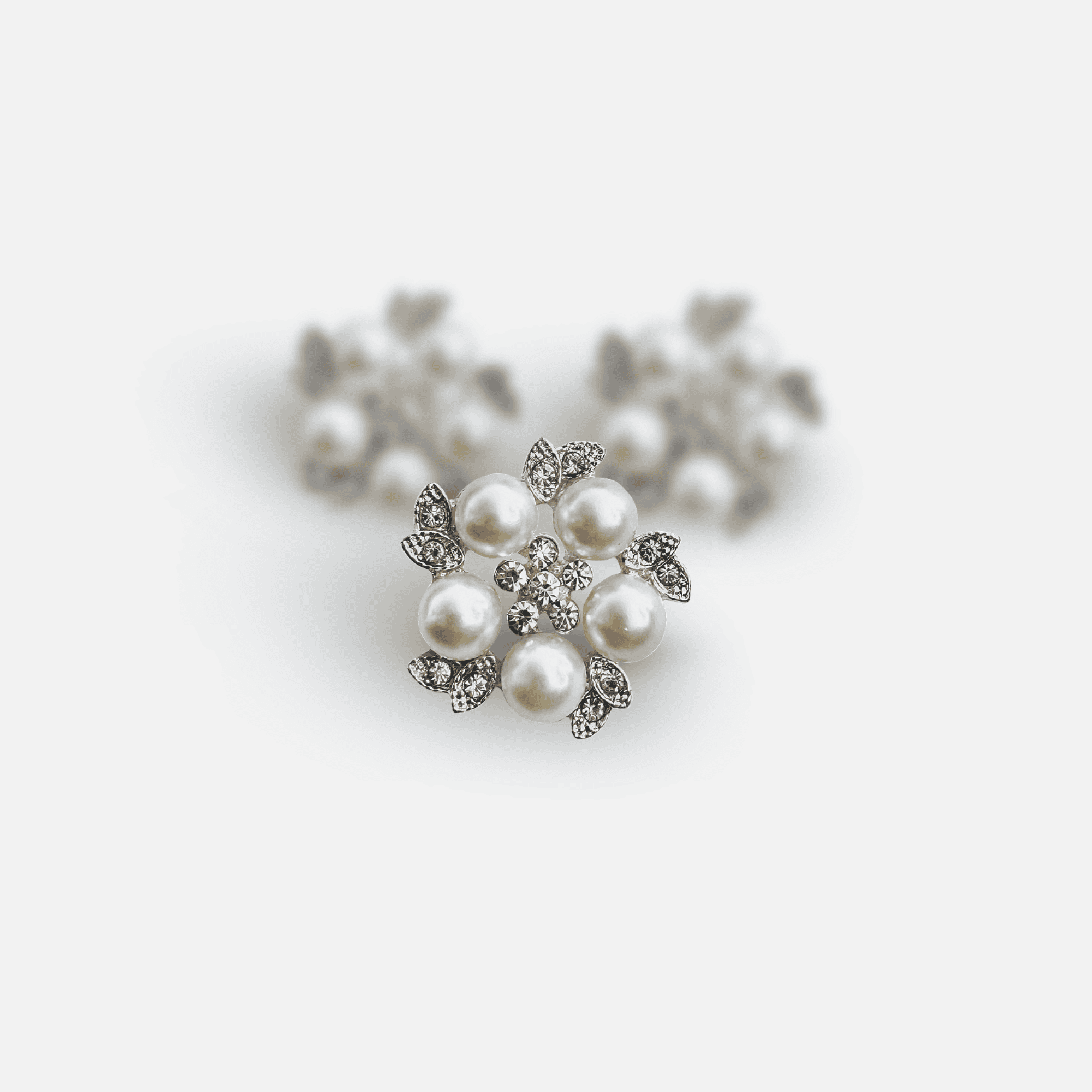 Botanical Pearl Crystal Button