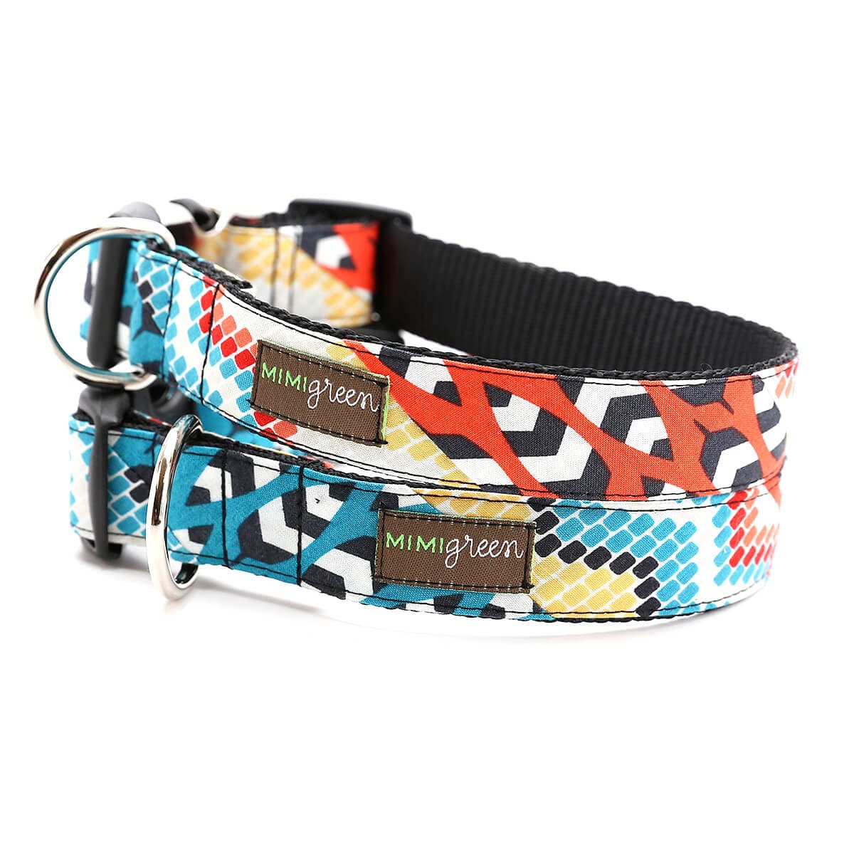 Feather &amp; Bead Southwestern Designer Dog Collar – ‘Chama’ thumbnail 3