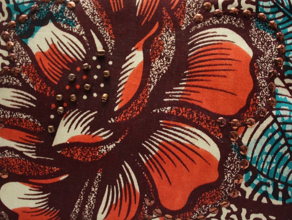 Burnt Orange and Teal Ankara Clutch thumbnail 4