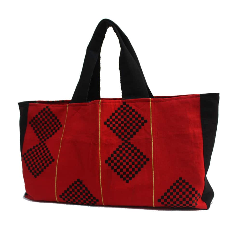 Red and Black Tommy Tote
