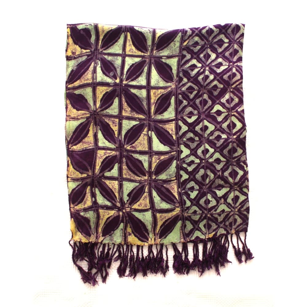 Purple Violet Splash Shawl