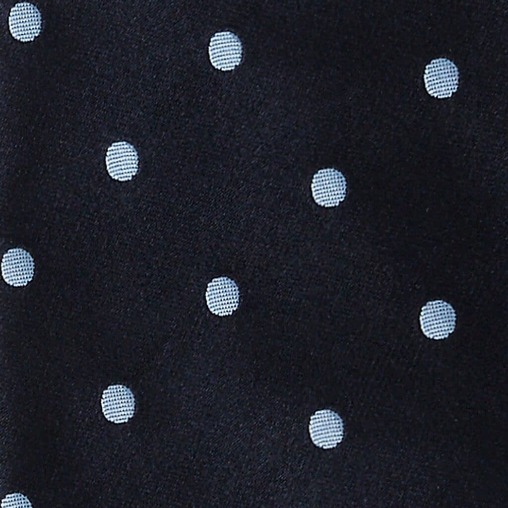 Herringbone Dot Untipped Woven Silk Jacquard Tie – Denim/Wine thumbnail 2