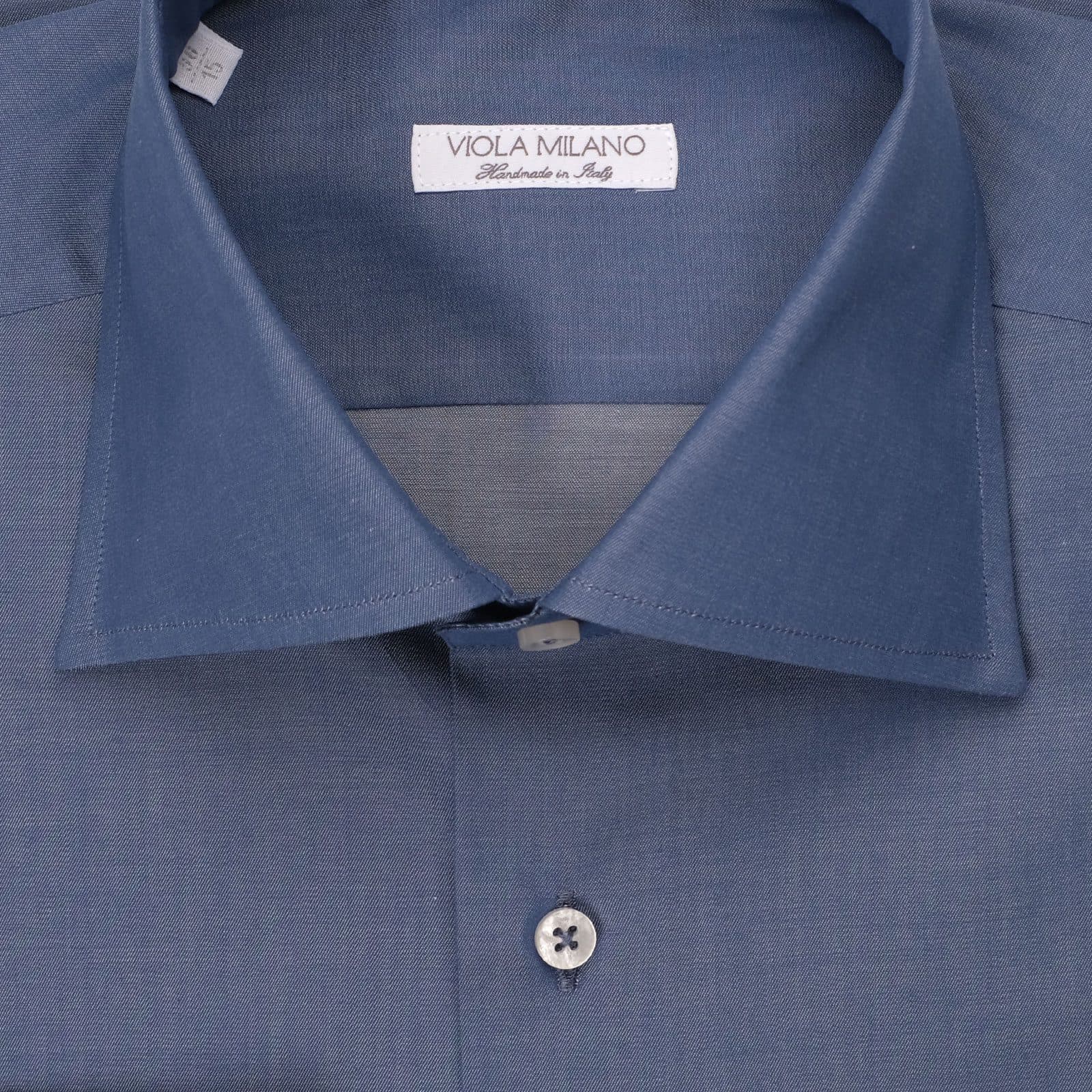 Classic Italian Denim Chambray Cut-Away Collar Dress Shirt thumbnail 2