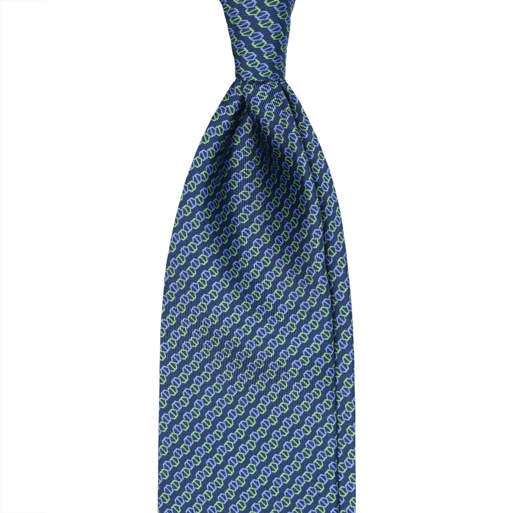 Chain Maillon Selftipped Italian Silk Tie – Mix Color