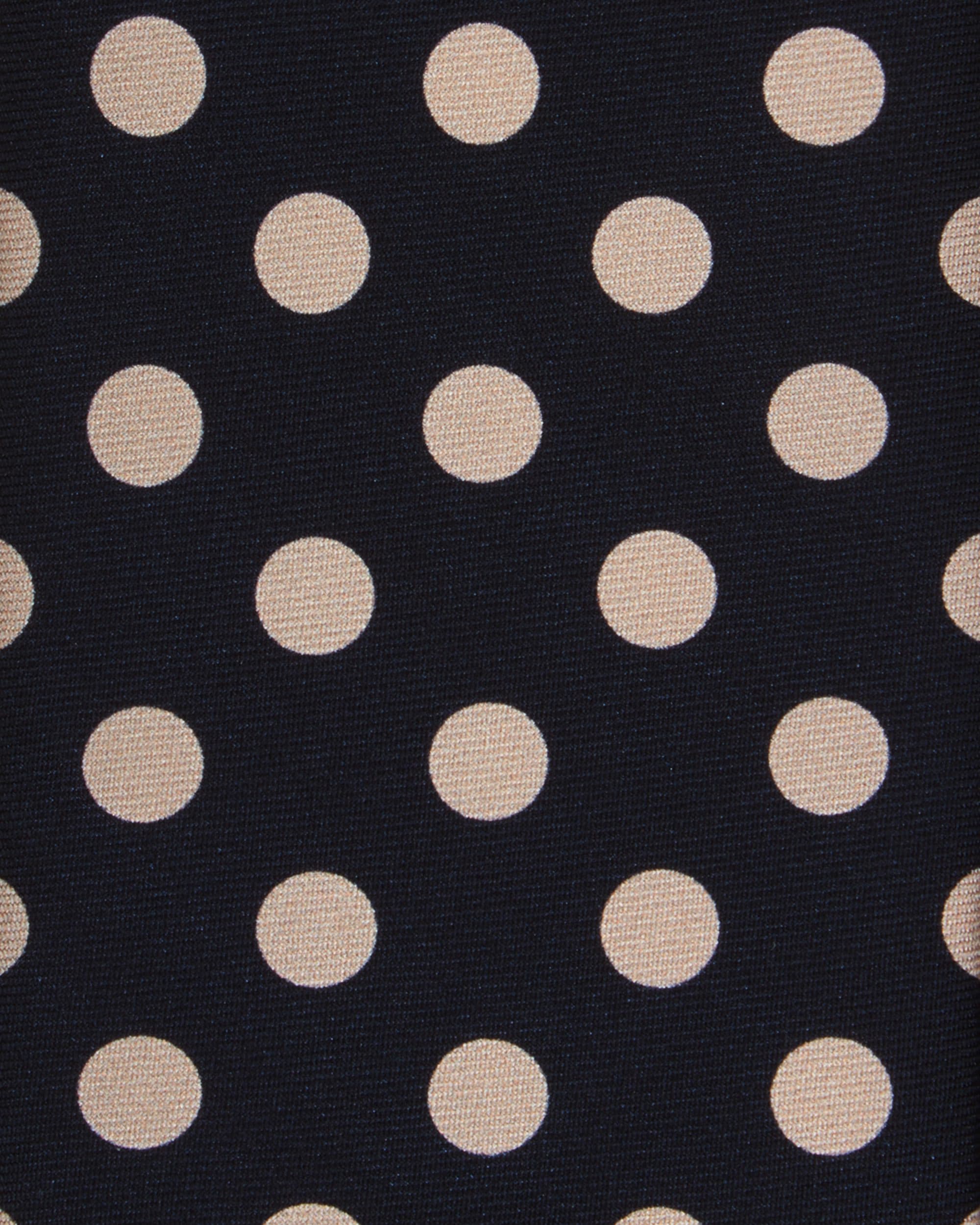 Corso Venezia Dot Handprinted Selftipped silk tie – Navy/White thumbnail 2