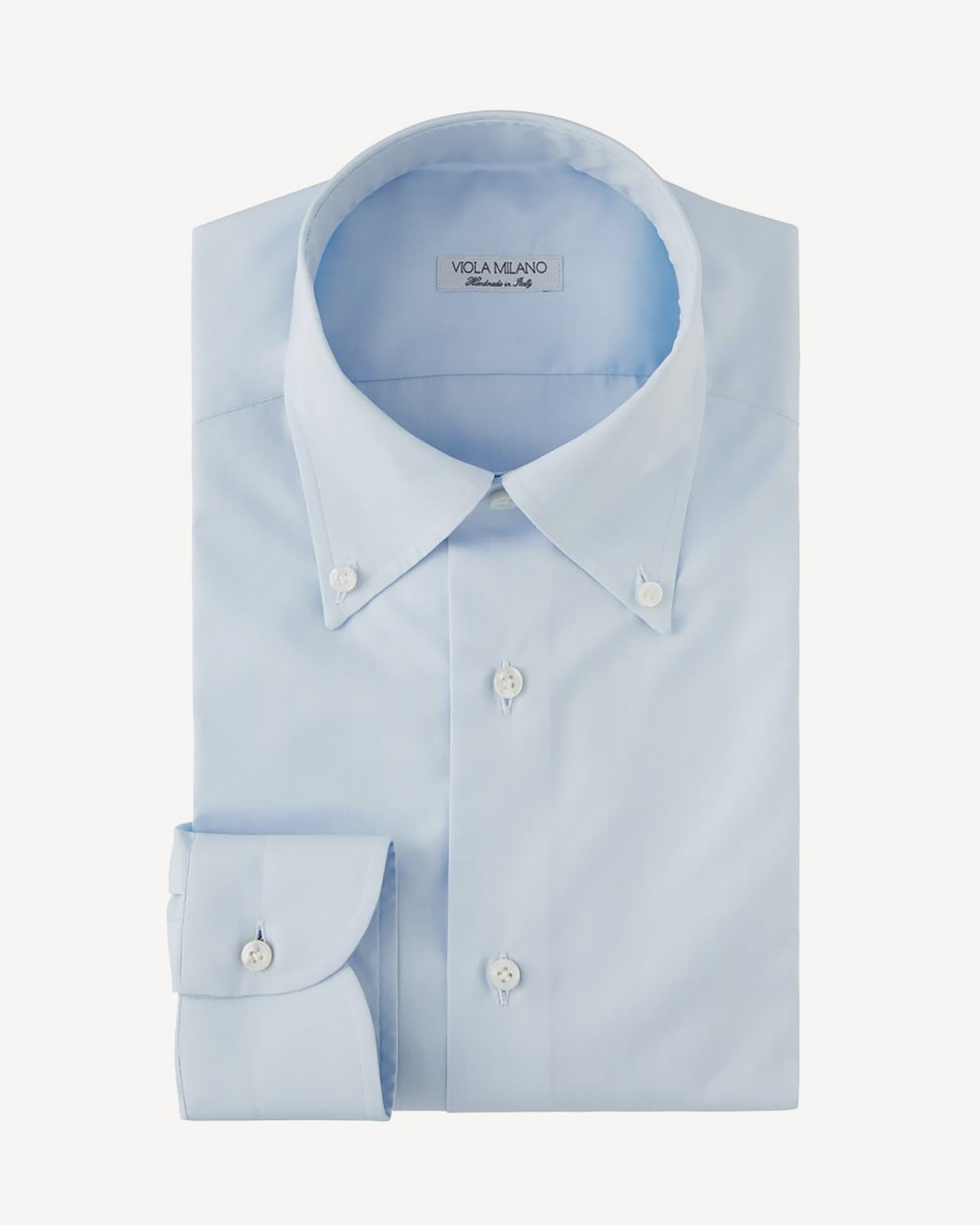 Classic Solid Button-Down Collar Dress Shirt – Classic Blue