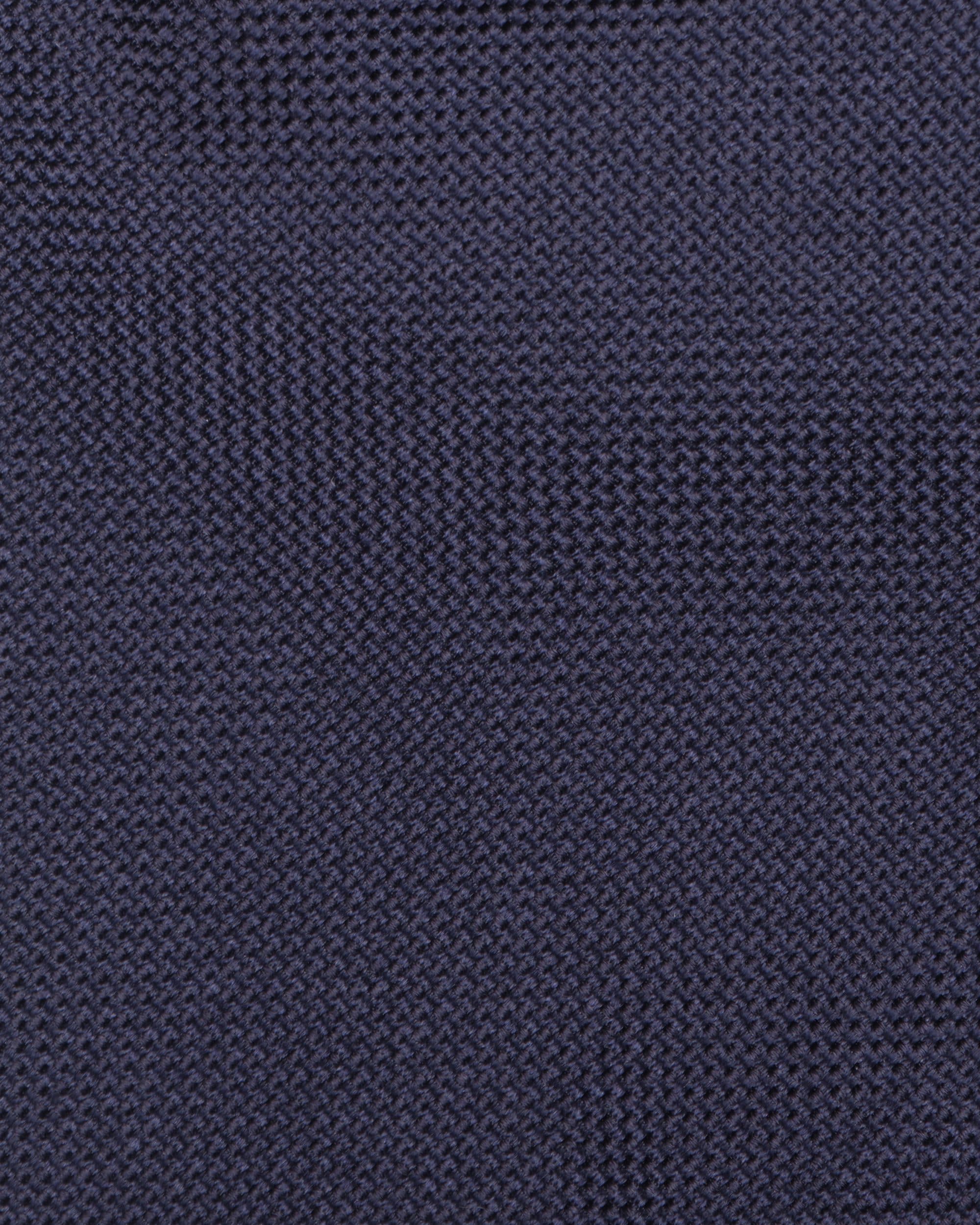 Solid Artisan woven handrolled silk tie – Navy Pattern thumbnail 2