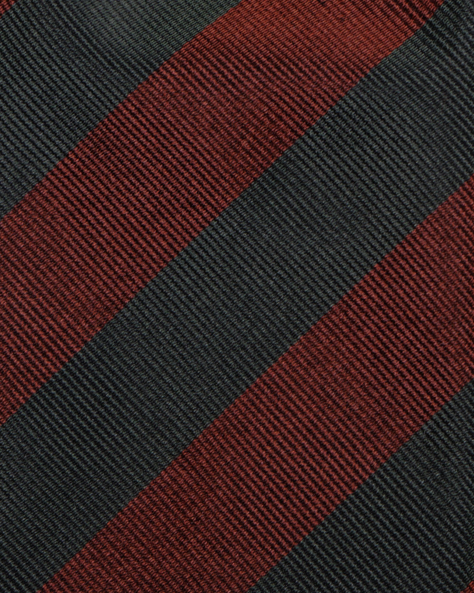 Artisan Stripe Handrolled Woven Silk Jacquard Tie – Plum/Steel Verde thumbnail 2