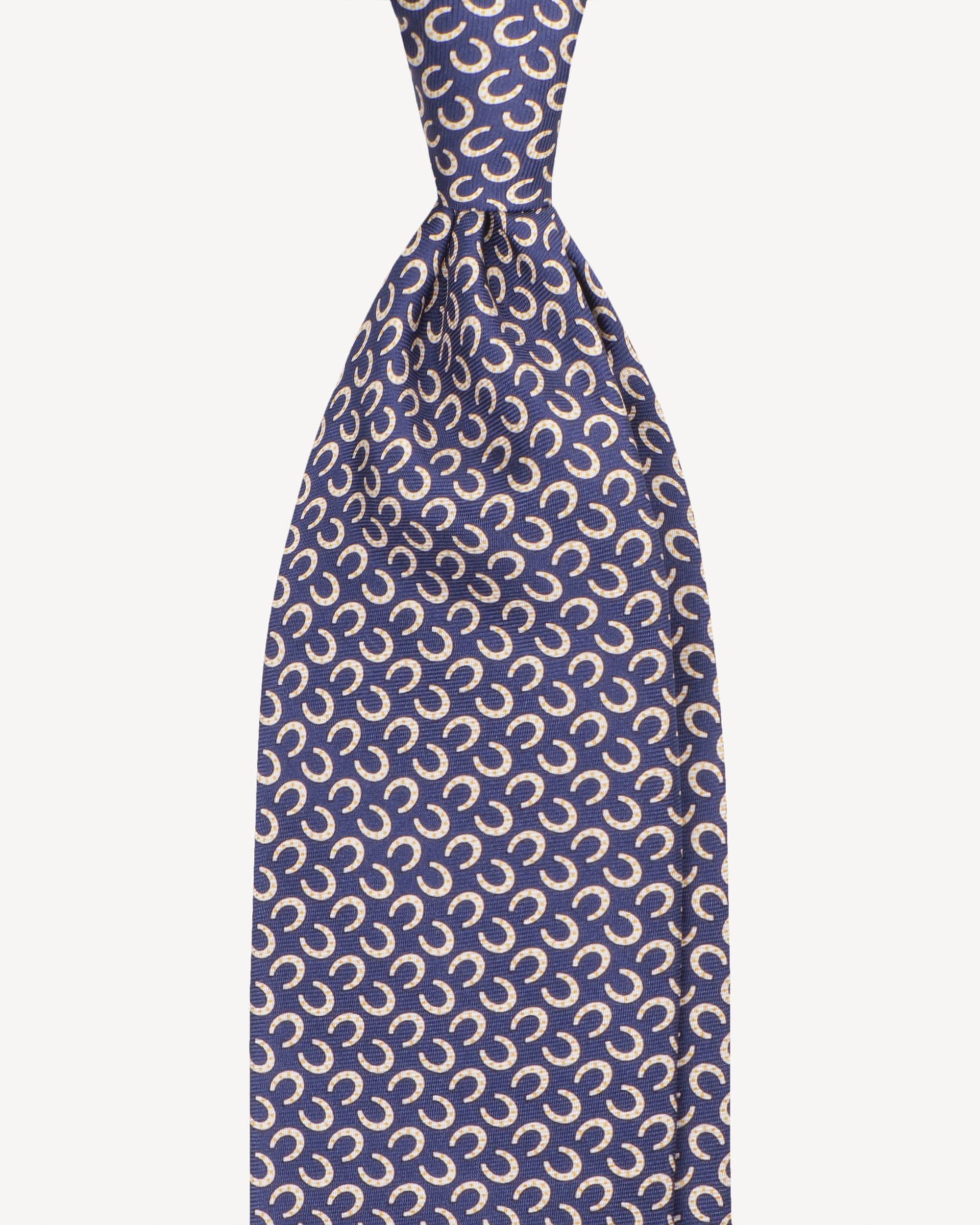 Stirrups SELFTIPPED SILK TIE – Navy