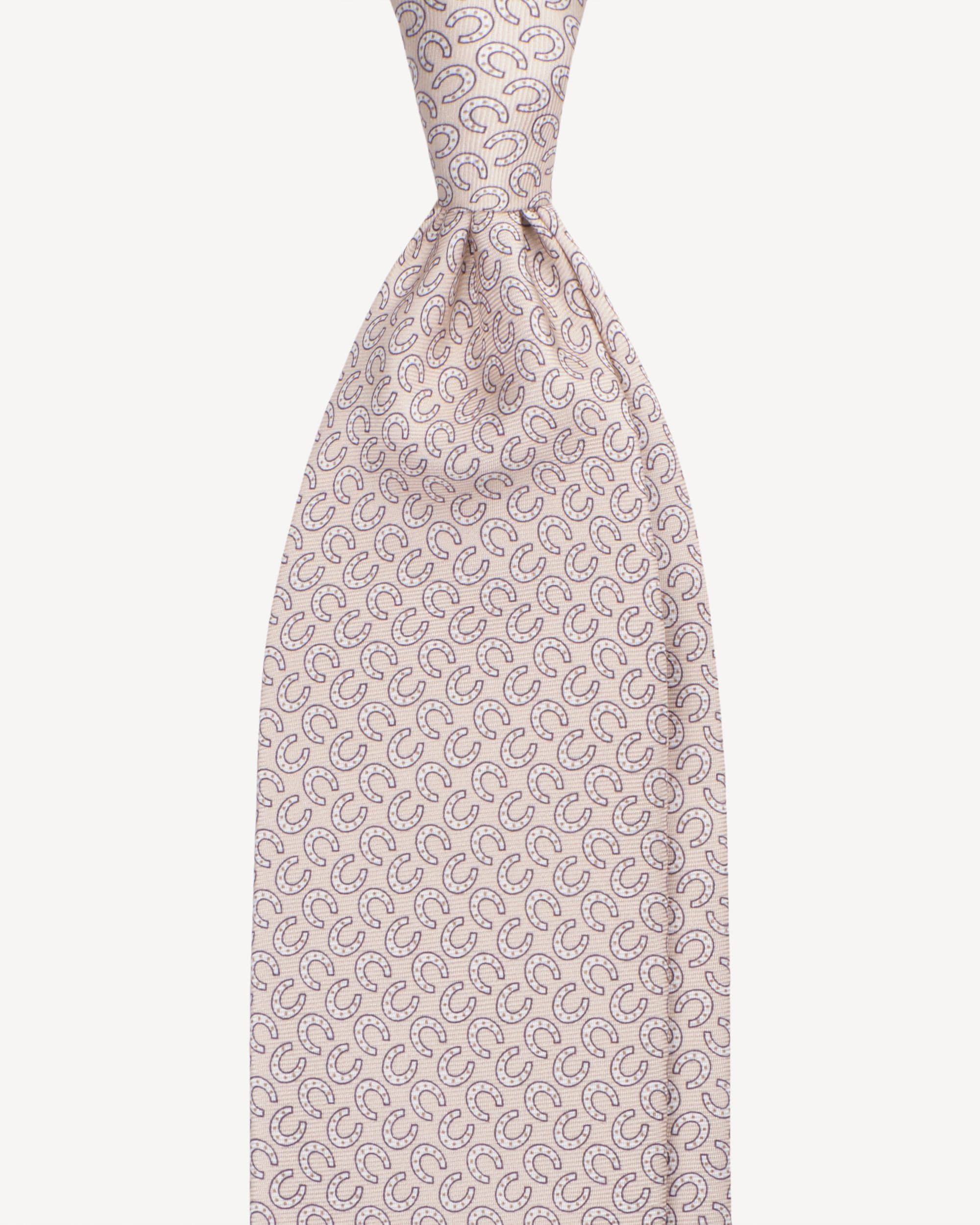 Stirrups SELFTIPPED SILK TIE – Natural Ivory