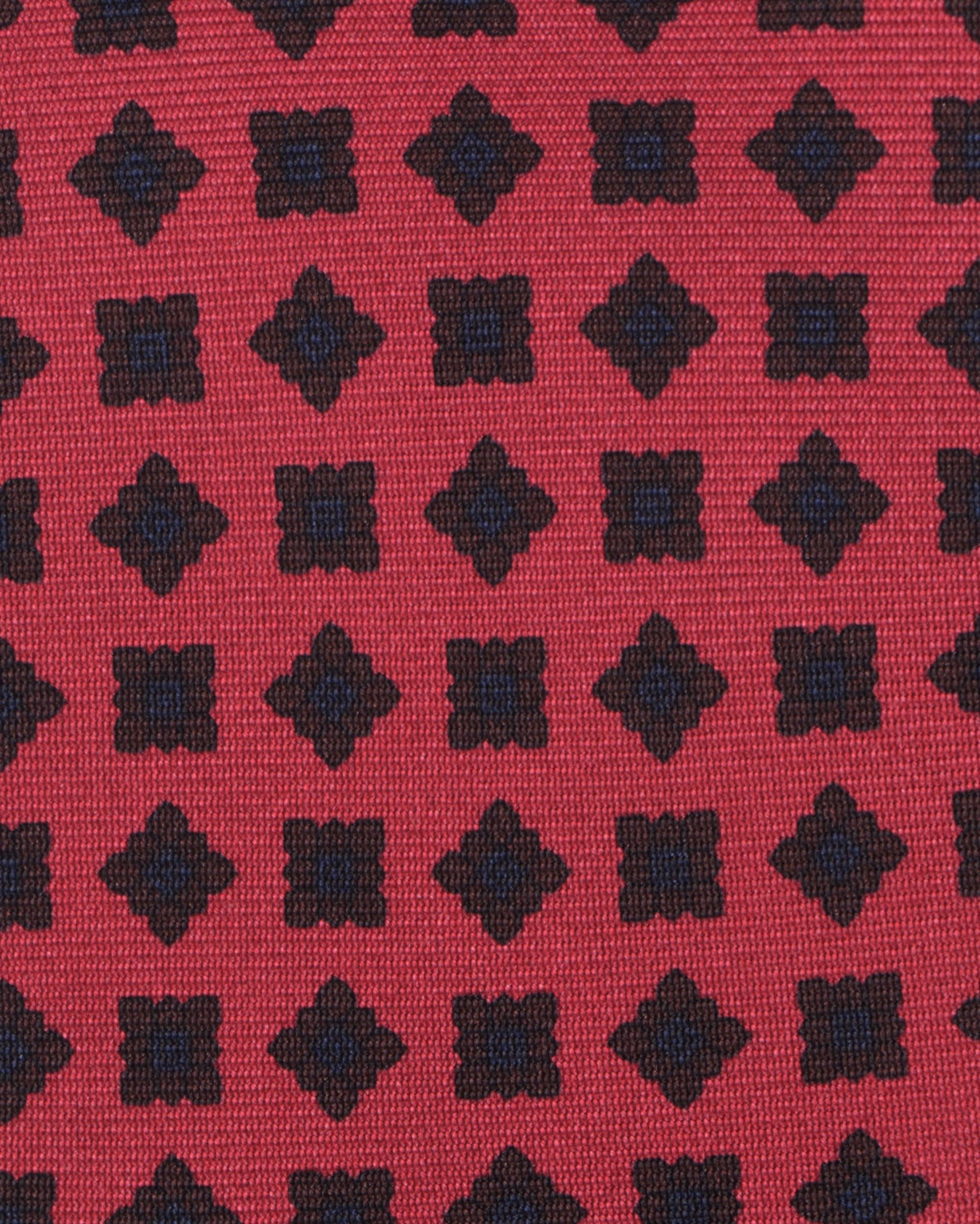 Diamond Bloom SELFTIPPED SILK TIE – Rosso Mix thumbnail 2