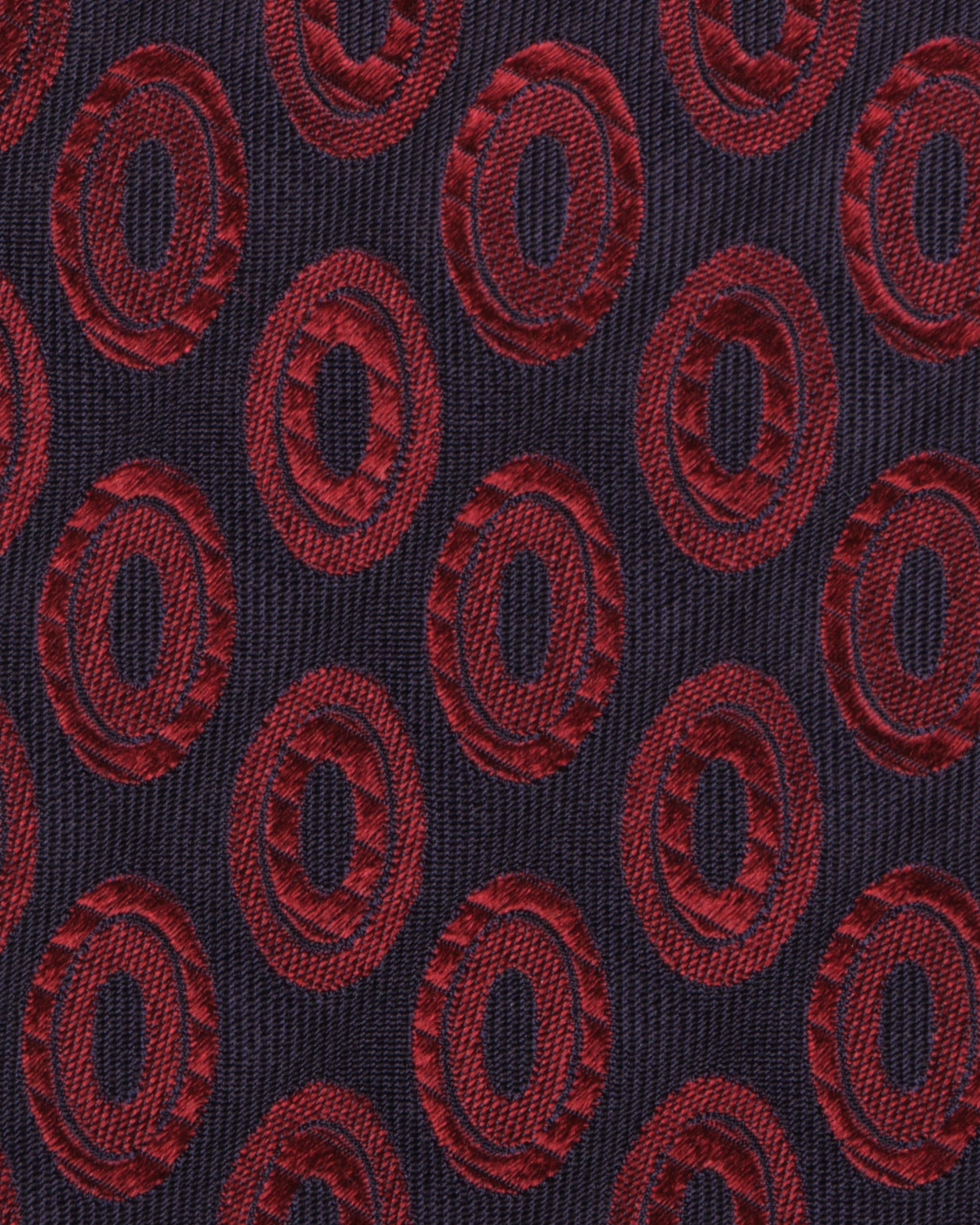 Diamond Vintage Handrolled Woven Silk Tie – Denim thumbnail 2