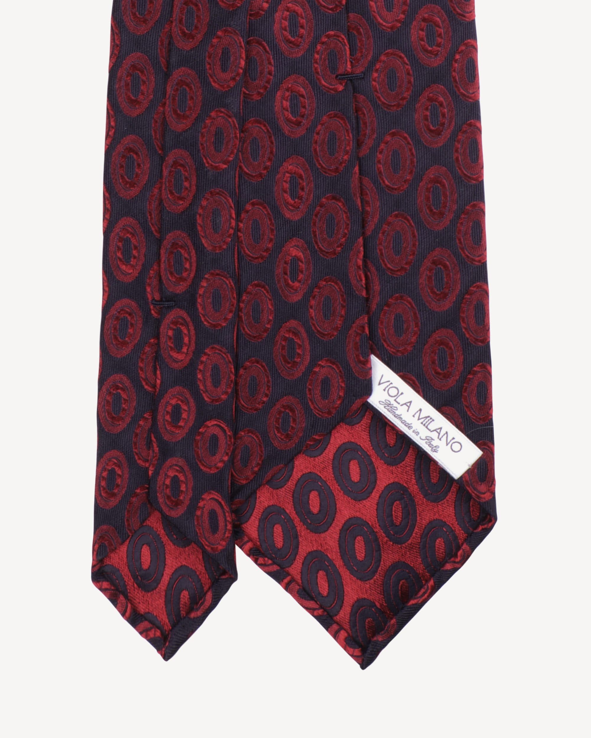 Diamond Vintage Handrolled Woven Silk Tie – Denim thumbnail 4
