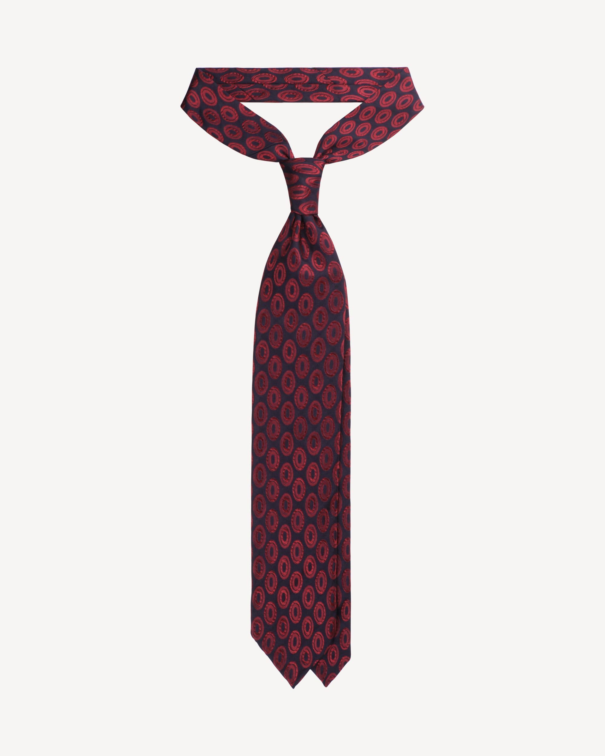 Diamond Vintage Handrolled Woven Silk Tie – Denim thumbnail 3