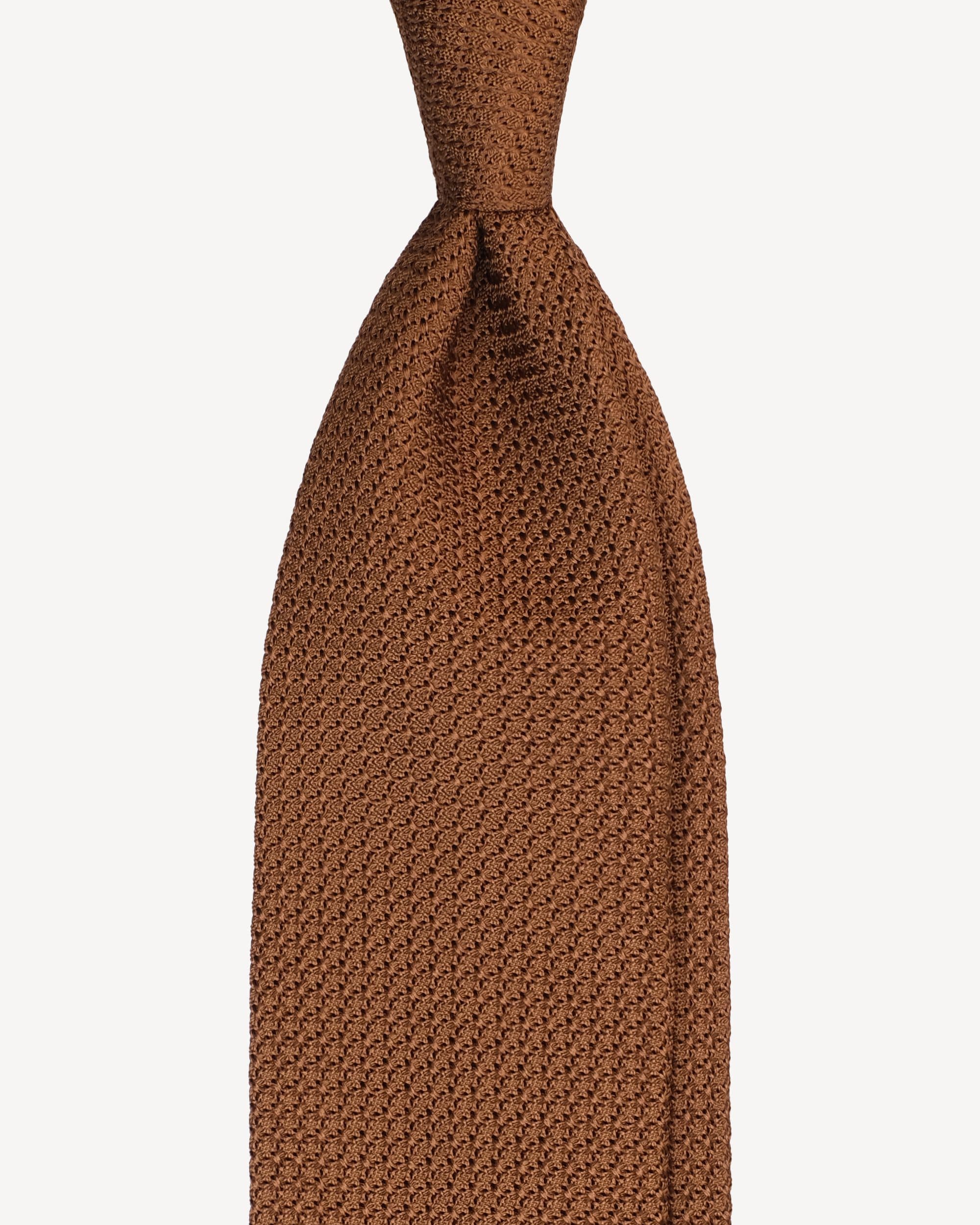 Grenadine Garza Grossa Unlined Tie – Light Brown