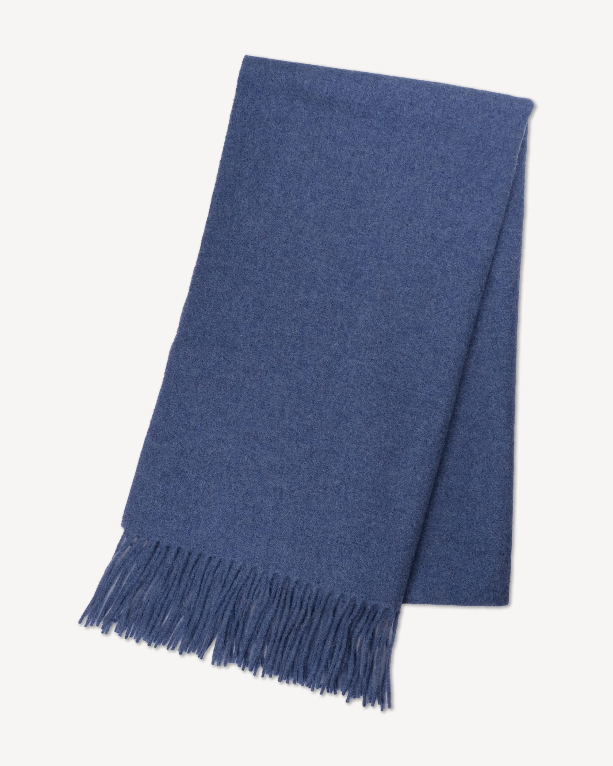 Solid 100% Worsted Wool Scarf – Sea