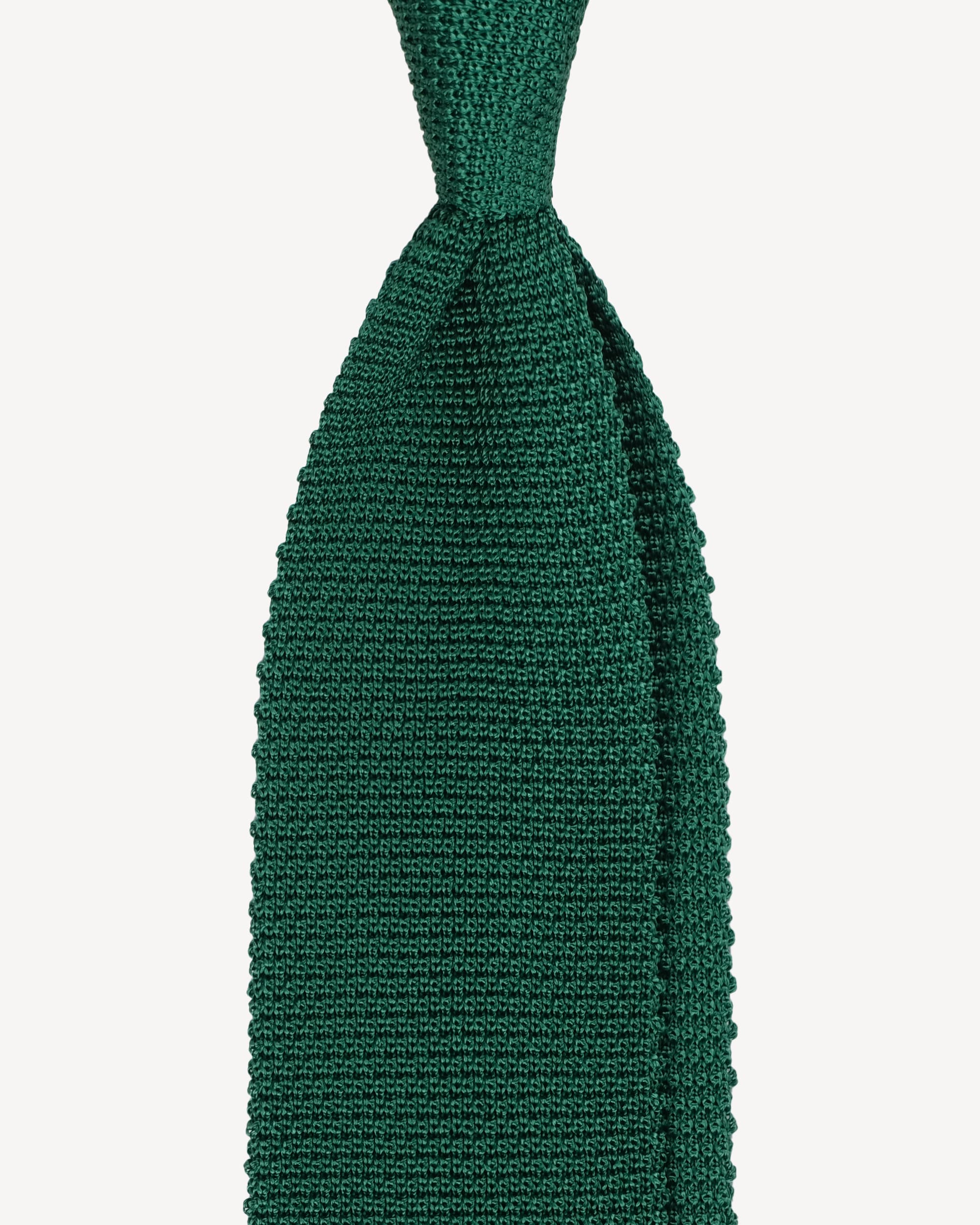 Knitted Solid Limited Label Silk Tie – Spring Forest