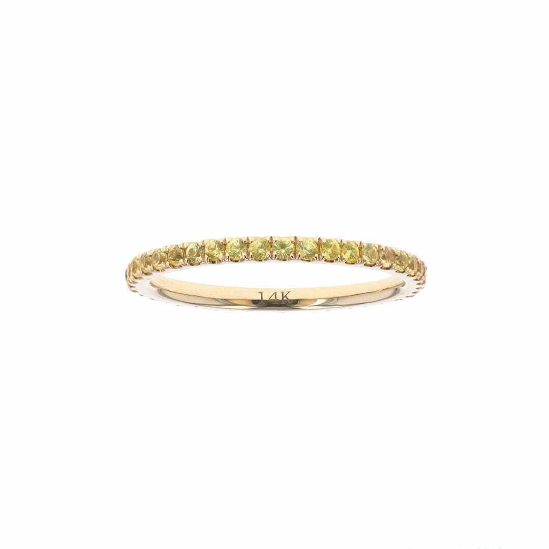 14 Karat Gold Yellow Sapphire Stacking Ring