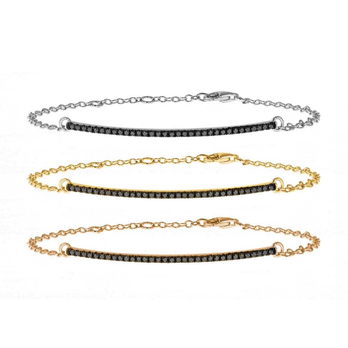 14 Karat Gold 7″ Diamond ID Bar Bracelet (Large) thumbnail 2