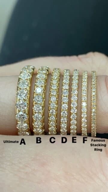 Ultimate Style B 14 Karat Gold & Diamond Stacking Ring thumbnail 3