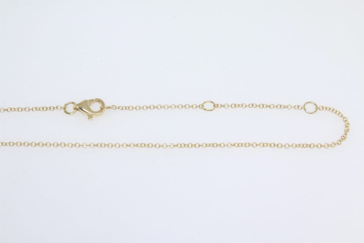 14 Karat Gold, 18″ Necklace Containing Turquoise Weighing 0.57 Carats & Round Cut Diamonds Weighing 0.04 Carats thumbnail 3