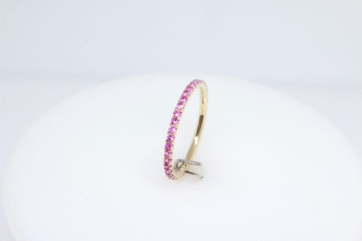 14 Karat Pink Sapphire Stacking Band thumbnail 4