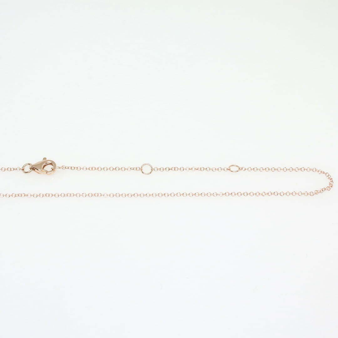 14 Karat Gold & Diamond 18″ Pave Heart Necklace thumbnail 4
