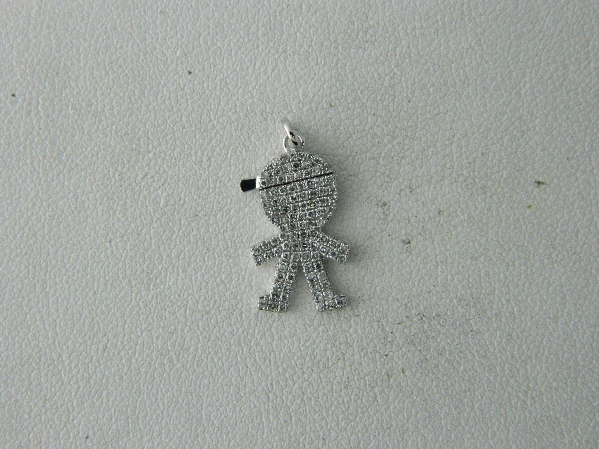 14 Karat White Gold Little Boy Pendant thumbnail 2