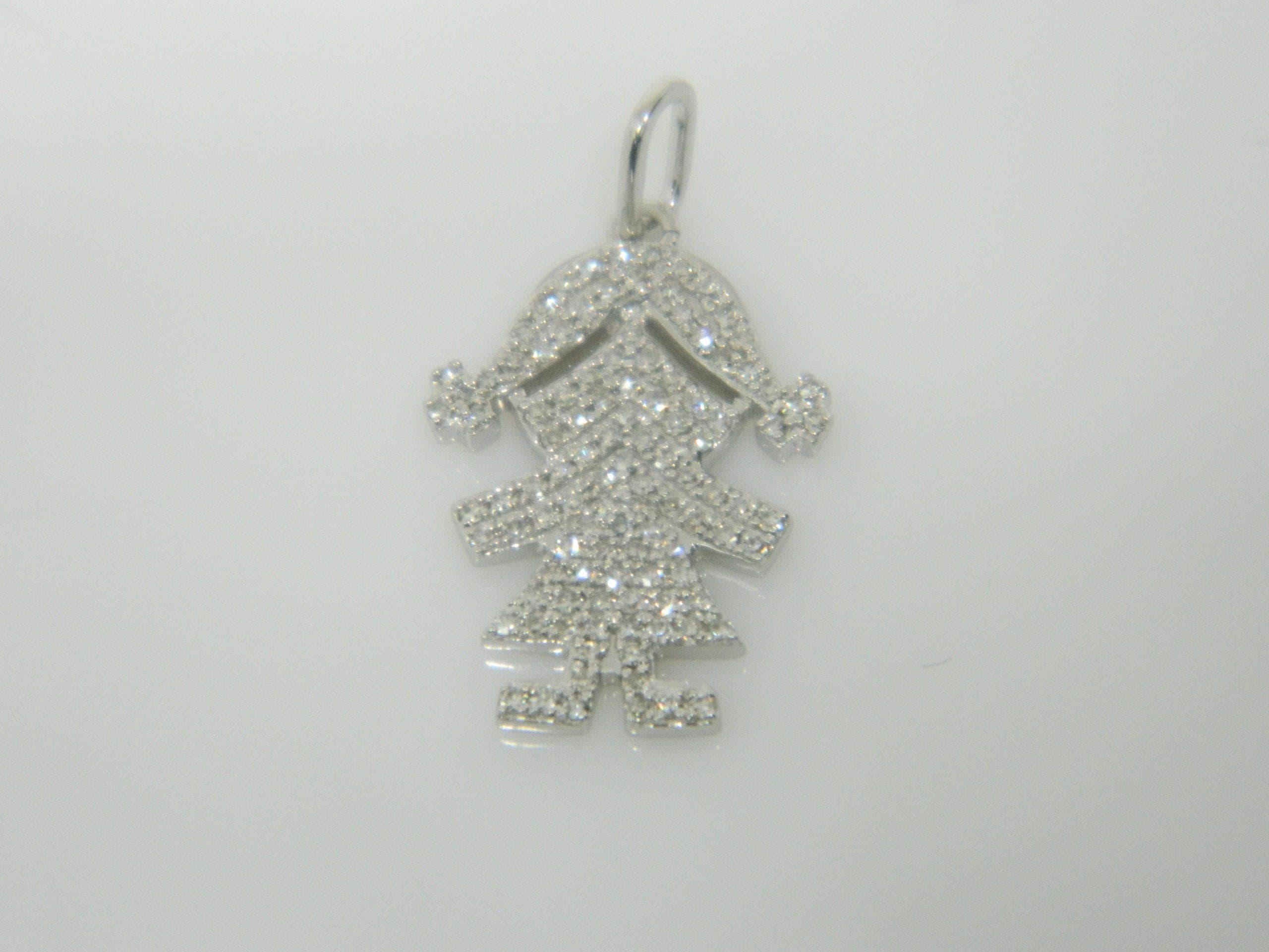 14 Karat White Gold Girl Pendant thumbnail 2