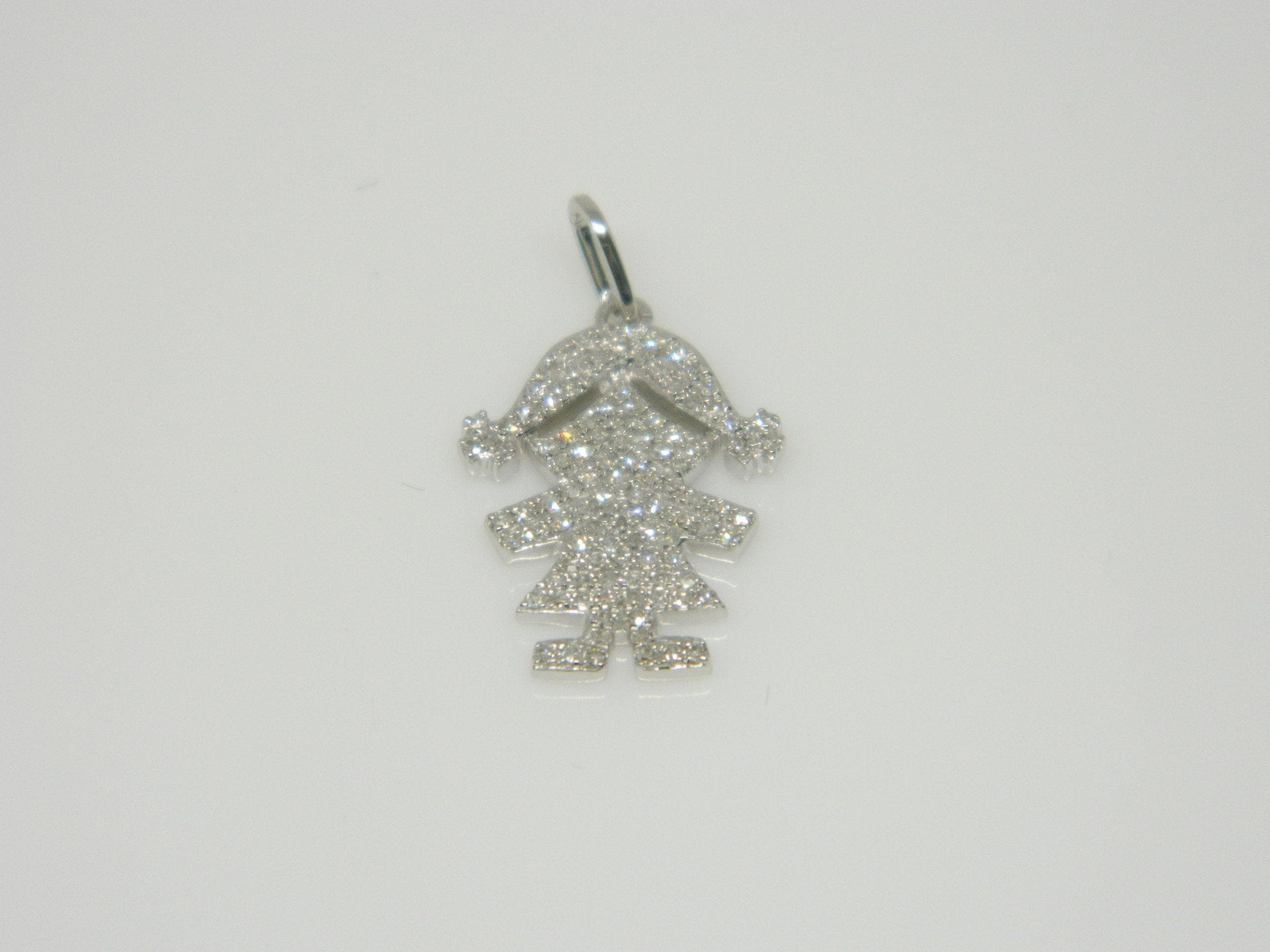 14 Karat White Gold Girl Pendant thumbnail 3