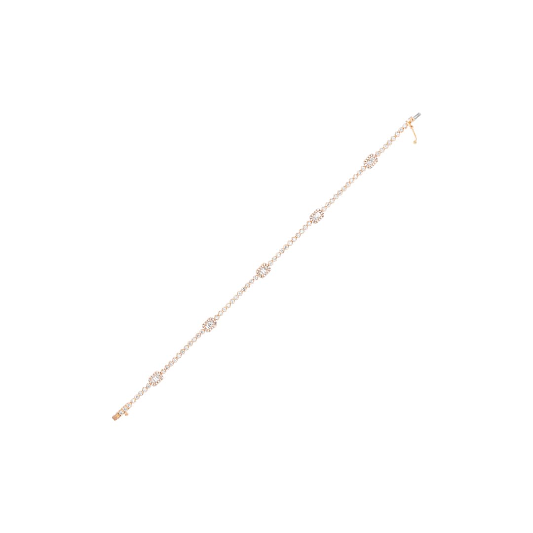 14 Karat Gold 5 Section Tennis Bracelet thumbnail 2